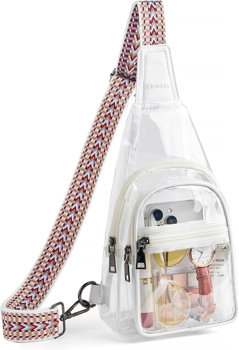 Mroede Clear Bag for Stadium Events Approved Clear Purses for Women Crossbody Transparent Bag Stadium Bags for Concert Sport - Image 1